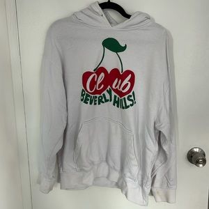 Club Beverly Hills white sweatshirt with cherry